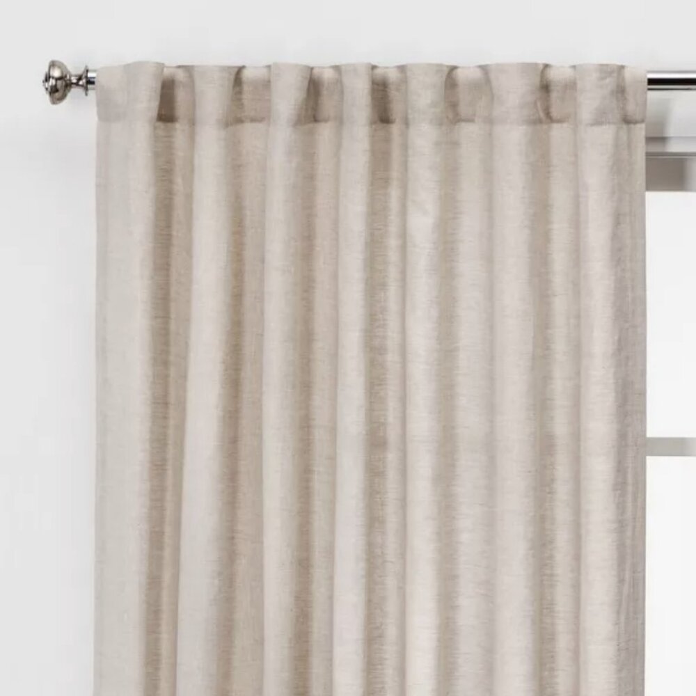 Linen Light Filtering Curtain Panel